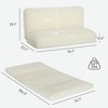 Aghana Digitals Cream White Ultra-Soft Plush Floor Sofa Bed, Convertible Folding Mattress with Foam - 2 of 4