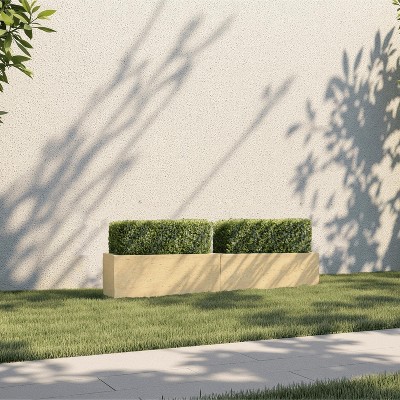 Christopher Knight Home Anna Outdoor Modern Lightweight Concrete Rectangle Planter Box (Set of 2)
