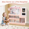 Honeyjoy Wooden Doctor Play Set with Clock Sink Eye Chart ECG Monitor Exam Area Storage Blue/Pink - 4 of 4