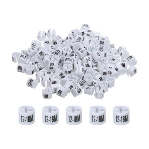 Unique Bargains Color Coding Reusable Easy to Remove Clothes Hanger Marker 150 Pcs - 1 of 3