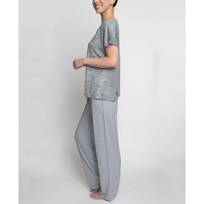 Hanes Morning Meditation Short Sleeve Pajama Set, 3 of 4