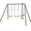 JUJABU Interesting Triple Children Metal Safe Swing Set for Outdoor Playground and Age 3+ - 2 of 4