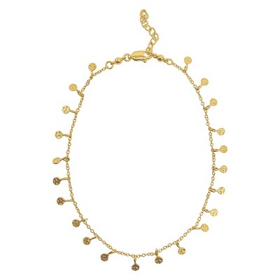 Adornia 14k Gold Plated Confetti Charm Dangle Anklet