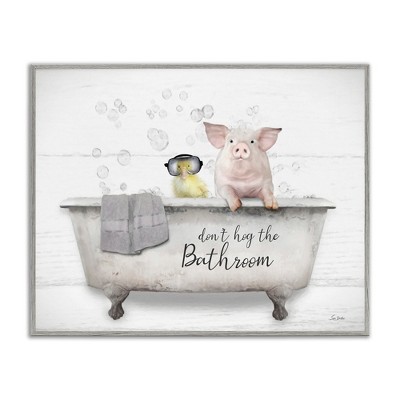 Stupell Industries Don't Hog Bathroom, 20" x 16"