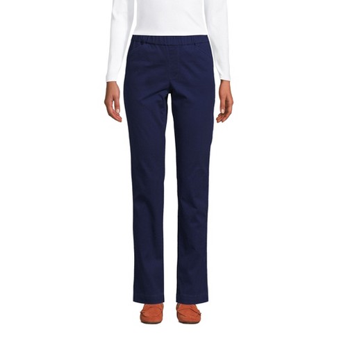 Lands' End Women's Mid Rise Pull On Knockabout Chino Pants - 8 - Deep ...