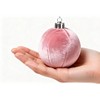 12 PCS Festiva Christmas Tree Ornaments Velvet Balls for Xmas Decor- Multicolor - 2 of 4