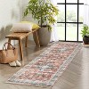 Washable Vintage Runner Rug, Soft Faux Wool Low Pile Carpet, Non-Slip Stain Resistant Hallway Kitchen Bedroom Living Room Laundry Rug - 2 of 4