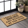 Nuloom Coir Leave Your Shoes and Worries Indoor and Outdoor Doormat, 1' 5" x 2' 5", Natural - 2 of 4