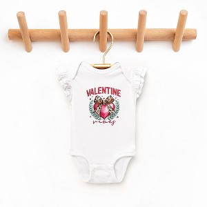 The Juniper Shop Coquette Valentine Vibes Baby Flutter Sleeve Bodysuit - 1 of 3