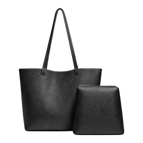 INSPIRE CHIC Spacious Totes for Women Shoulder Bag with Soft Texture and Detachable Coin Purse 11.8 * 4.3 * 10.6 inches Black