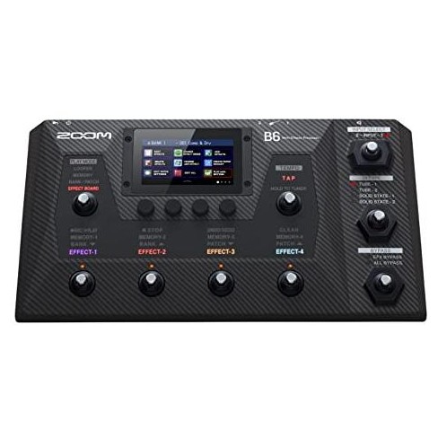 Zoom B6 Bass Multi-Effects Processor with 4 DI Boxes, A/B Switcher,  Touchscreen Interface.