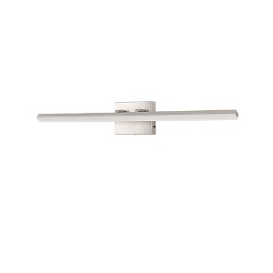 DORESshop 36 in. 1-Light Nickel 20-Watt Integrated LED Vanity Light, Modern Bathroom Wall Sconce Light Bar for Mirror - 1 of 4