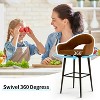 Vipbear Counter Height Swivel Barstools with Back Bar Stools Set of 2 Modern Upholstered for Kitchen Island,Dining Room,Home Bar - 3 of 4