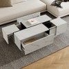 KIGFTSOD Rectangular Sliding Top Coffee Table with 2 Drawers and 2 Hidden Storage for Living Room - 2 of 4