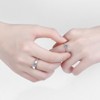 HONGGE 1 Carat Moissanite Engagement Ring, Adjustable Open Design, Platinum-Plated Sterling Silver - 4 of 4