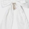 Rhinestone Bride Charm Hair Bow Barrette - White - 3 of 3