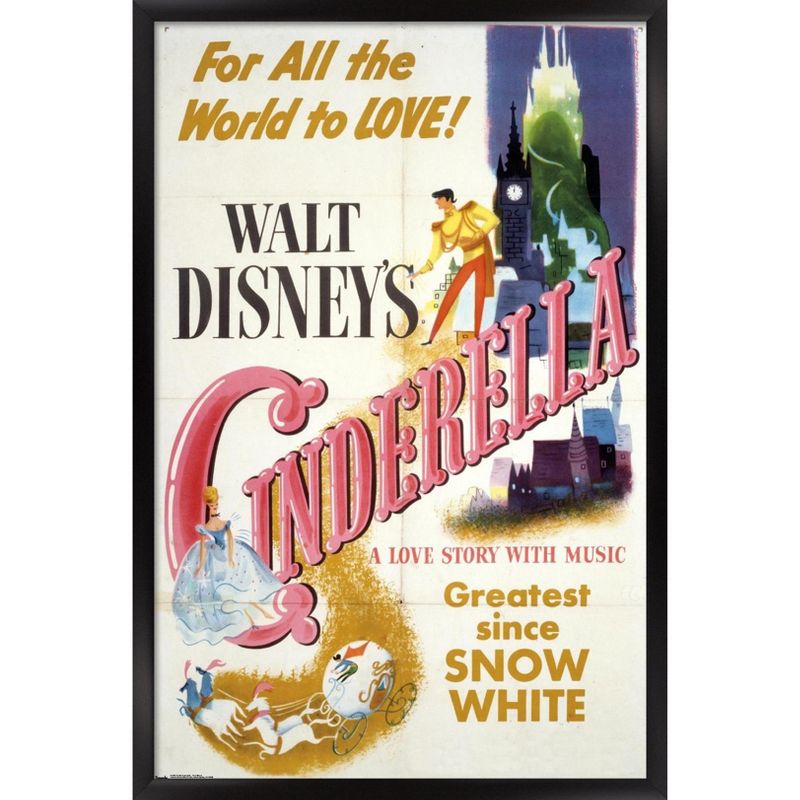 Trends International 24X36 Disney Cinderella - One Sheet Framed Wall Poster Prints, 1 of 7