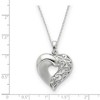 Black Bow Jewelry Rhodium Plated Sterling Silver Close To My Heart Necklace, 18 Inch - 2 of 4
