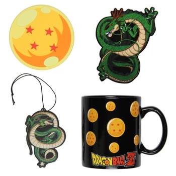 Dragon Ball Z Shenron Coffee Mug Gift Set With Coaster, Air Freshener, Auto Magnet Black