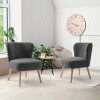 WestinTrends Genevieve 25" Wide Upholstered Boucle Armless Accent Chair - 2 of 4