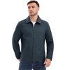 INSPIRE CHIC Men's Lapel Full Zip Up Solid Color Casual Lined Jacket - 4 of 4