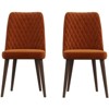 Sevobal Dining Chairs Mid-Century Modern Dining Chairs Set of 2 with Soft Upholstery for Kitchen Living Room, Orange, 20"*36"*18" - 4 of 4