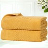 Zero Twist Waffle Textured Cotton Medium Weight Towel Set by Blue Nile Mills - 2 of 4