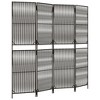 vidaXL Room Divider 4 Panels Gray Poly Rattan - 2 of 4