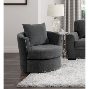 NicBex Modern Swivel Chair with Solid Wood Frame for Living Room, Accent Chair Chenille Upholstery Sofa Chair - 1 of 4