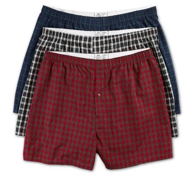 Harbor Bay Mens Big And Tall 3 Pack Tartan Plaid Woven Boxers - Men's Big And Tall Multi 3x