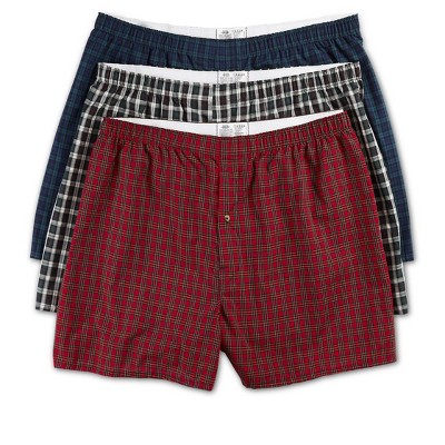 Harbor Bay Mens Big And Tall 3 Pack Tartan Plaid Woven Boxers - Men's Big And Tall Multi 3x