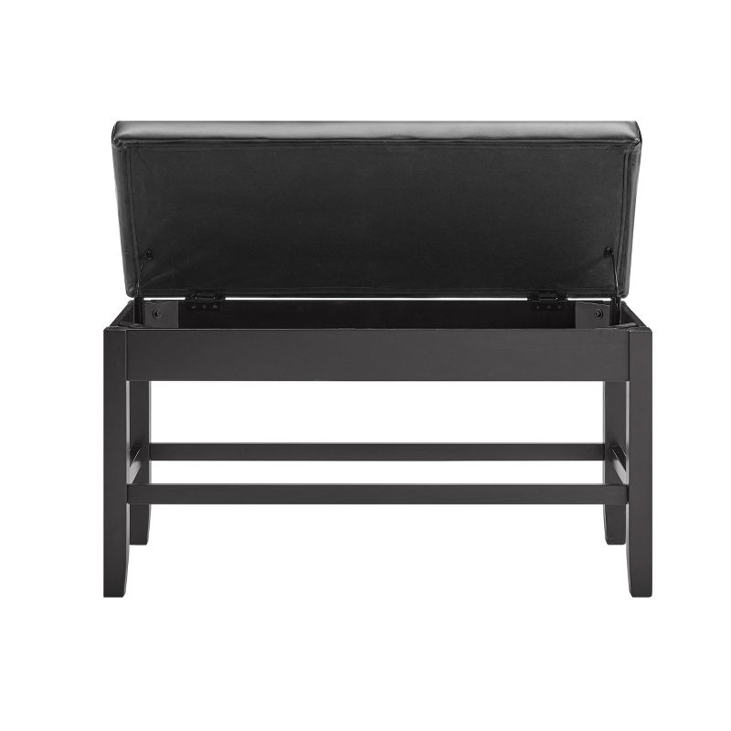 Carrara Counter Bench with Storage Black - Steve Silver Co., 5 of 8