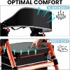 ORRD Hybrid Rollator Walker 350lb Capacity, Lightweight Foldable Rollator with 5-Position Height, Aluminum & Carbon Steel Frame,Red - 4 of 4