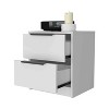 NicBex Modren Nightstand with 2 Large Drawers,Particle Board  Bedside Table with Stylish Base for Bedroom,Living Room - 3 of 4
