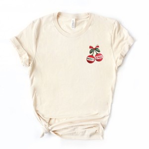 Merry Xmas Ornament Quilted Print - Women's Short Sleeve Graphic T-Shirt - 1 of 4
