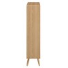 Modway Transmit 5-Shelf Bookcase - Wood Grain Open Bookshelf with Mid-Century Modern Design and Splayed Legs - 4 of 4