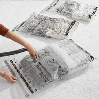 Clear Plastic Jumbo Vacuum Storage Bags for Bedding and Clothing