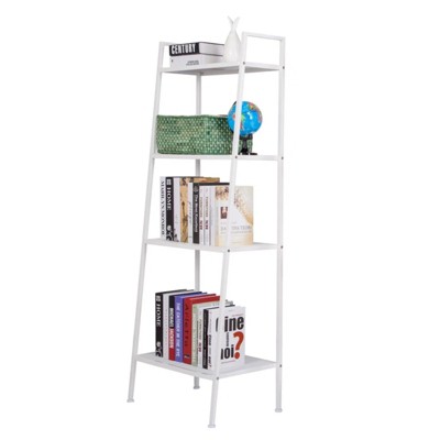 LunaLulinlk White Multifunctional Ladder Plant Planter Bookshelf Storage Rack