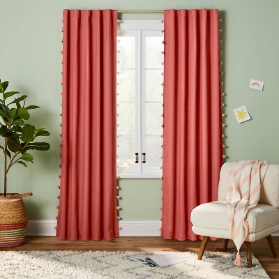 pink and brown curtains for nursery