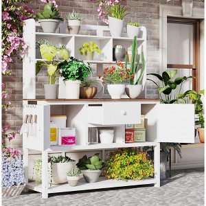 Hrinhom 50.2"W Solid Fir Wood Potting Bench,Garden Workstation - 1 of 4