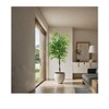 5.2FT Artificial Ficus Tree  Tall Fake Potted Ficus Tree With Planter  Realistic Texture Potted Faux Ficus Tree For Foyer Porch Decor Home Office - 2 of 4