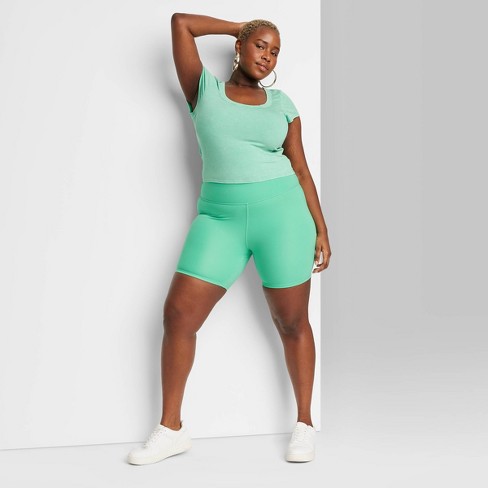 Women's High-rise Butterbliss Bike Shorts - Wild Fable™ Mint Green Xxl :  Target
