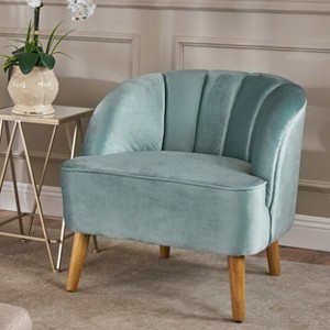 APRILSOUL Altay Velvet Upholstered Accent Chair,Stylish for Living Room,Bedroom,Single Box, Sturdy & Comfortable - 1 of 4
