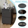 SUXXAN  2 Drawer File Cabinet, Lockable Metal Filing Cabinet with Wheels for Home Office, Legal/Letter Size, Required Assembled,Black - 4 of 4