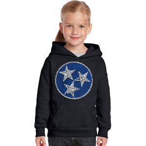 LA Pop Art Girl's Word Art Hooded Sweatshirt - Tennessee Tristar - 1 of 4