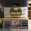 Modular Wall-Mounted Power Tool Organizer with Charging Station, Heavy-Duty Drill Rack with Hooks and 8-Outlet Holder - 2 of 4