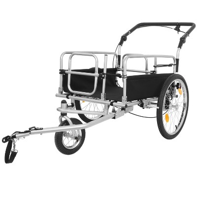 Vynxaria 3-in-1 Heavy-Duty Bike Cargo Trailer ¨C E-Bike Compatible Steel Frame, 110lb , Convertible Stroller & Pull Cart w/Suspension, 20" Wheels