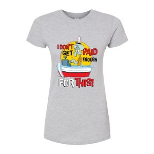 Women's - SpongeBob SquarePants - Squidward I Don't Get Paid Enough Fitted Graphic T-Shirt - 1 of 4