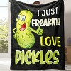 Funny Pickle Cartoon Throw Blanket Soft Flannel Blanket for Couch,Christmas Gifts - 3 of 4
