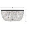 Crystorama Lighting Nola 5 - Light Flush Mount in  Black Forged - 3 of 3